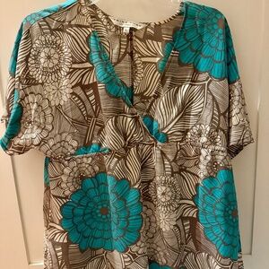 Trina Turk Silk Empire Waist Blouse